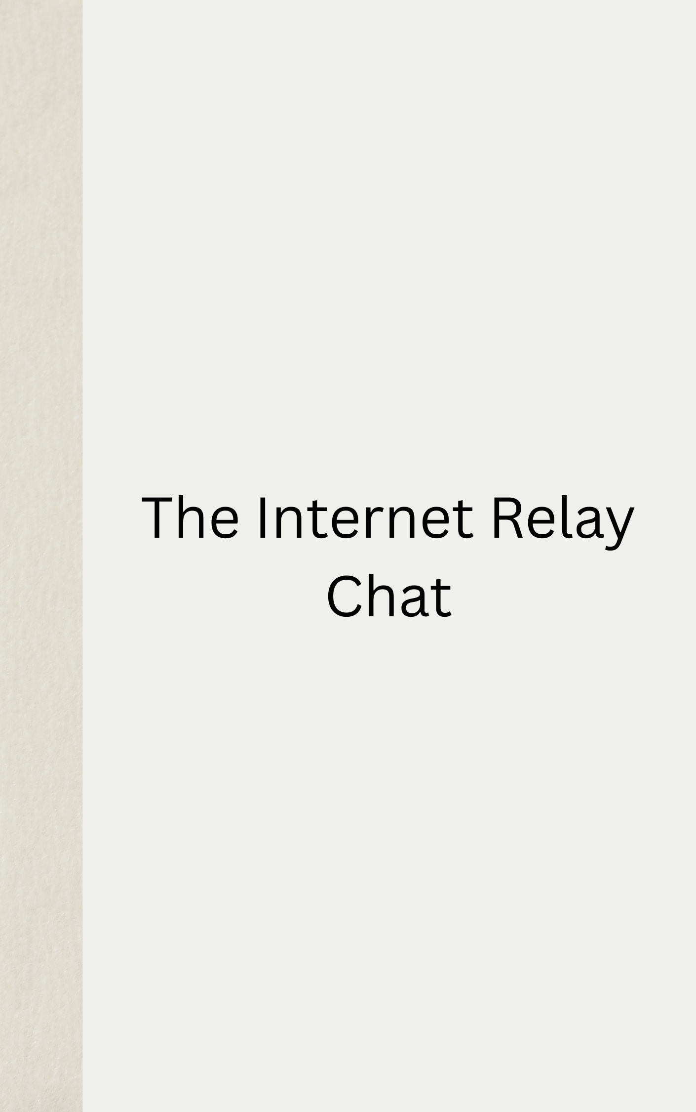 Cover of Internet Relay Chat